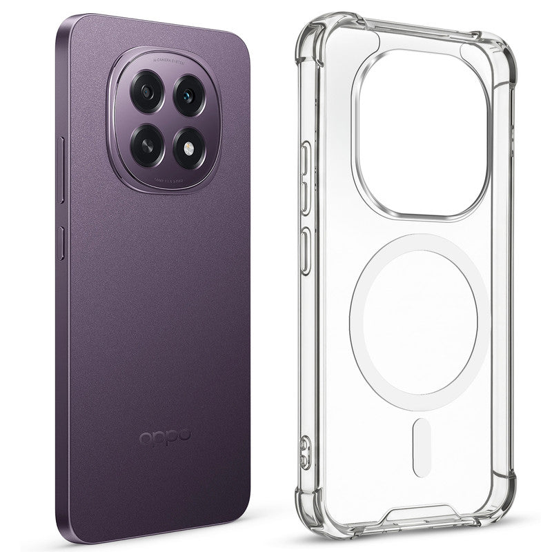 Shockproof Hybrid Magnetic Case for Oppo F29 5G with Hard Back & Soft Bumper