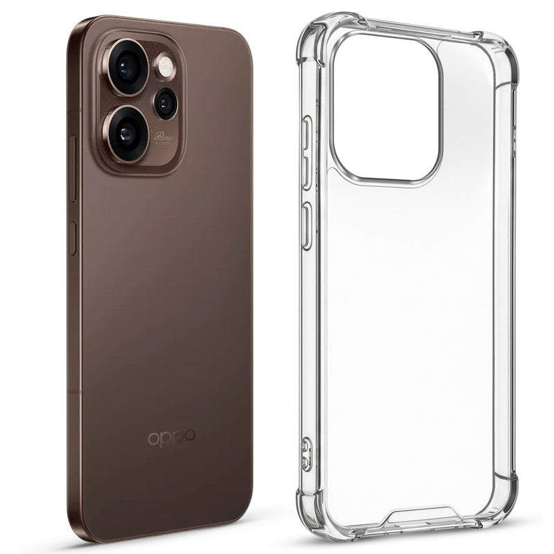 Shockproof Hybrid Transparent Phone Case For Oppo Reno 15 Pro 5G with Hard Back and Soft Bumper for Maximum Protection