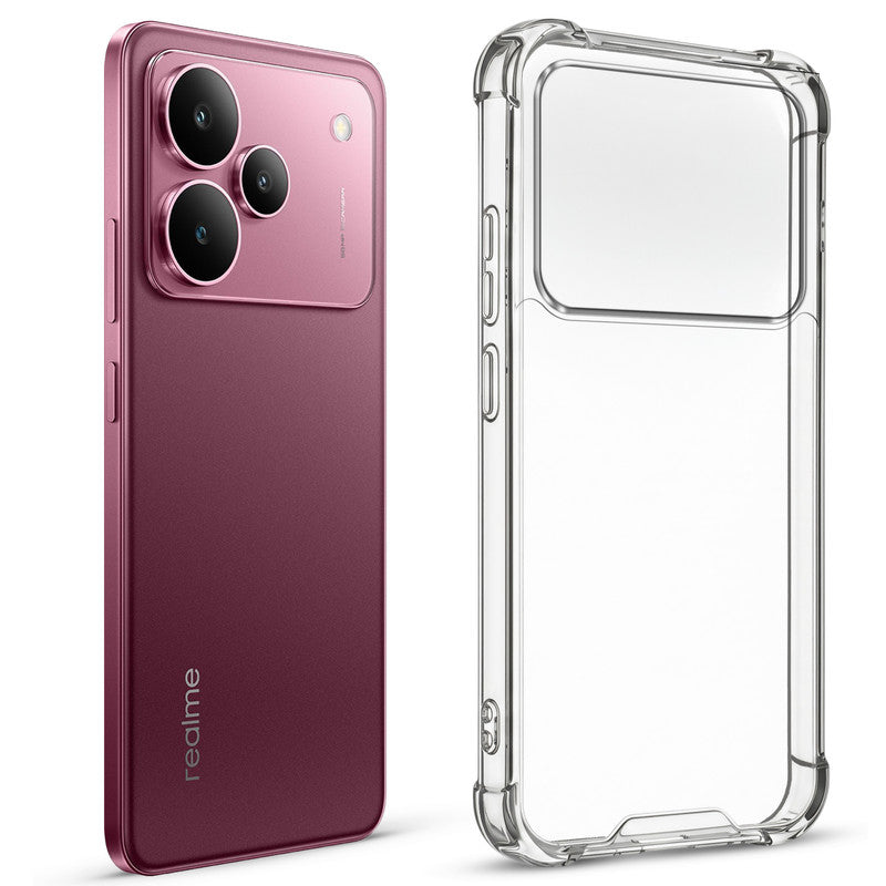 Shockproof Hybrid Transparent Phone Case For Realme P4 5G with Hard Back and Soft Bumper for Maximum Protection