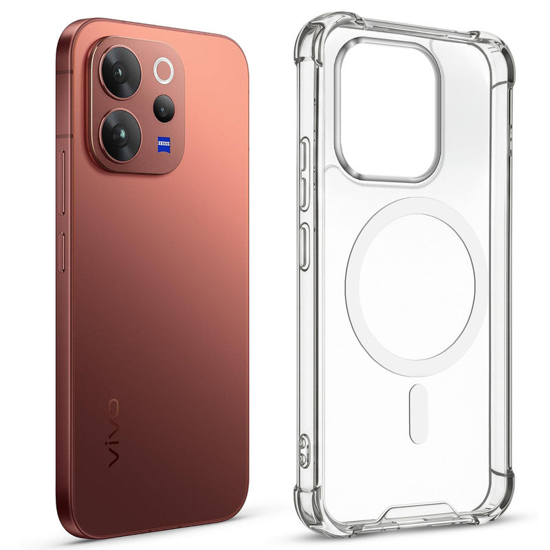 Shockproof Hybrid Magnetic Case for Vivo V70 5G with Hard Back & Soft Bumper