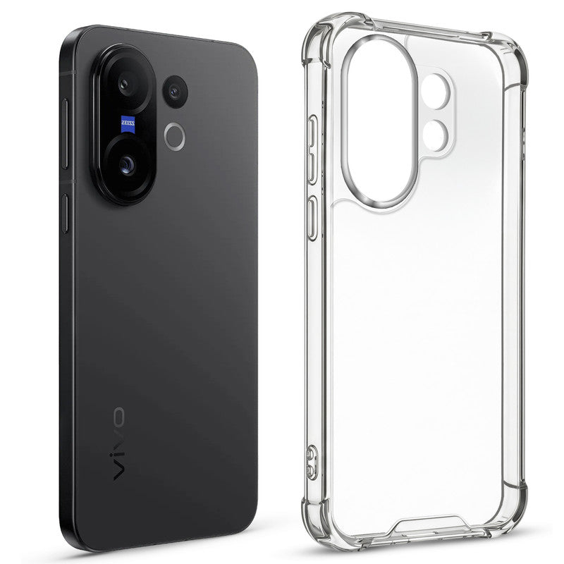 Shockproof Hybrid Transparent Phone Case For Vivo X200 FE 5G with Hard Back and Soft Bumper for Maximum Protection