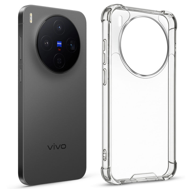 Shockproof Hybrid Transparent Phone Case For Vivo X300 5G with Hard Back and Soft Bumper for Maximum Protection