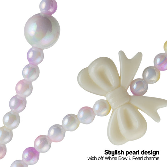 Bow & Pearl Beaded Hand Strap for Mobile Phone, Keys & Bags