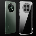 Transparent anti-yellow hard back case fitted on Realme 12X 5G showing full back coverage and camera protection