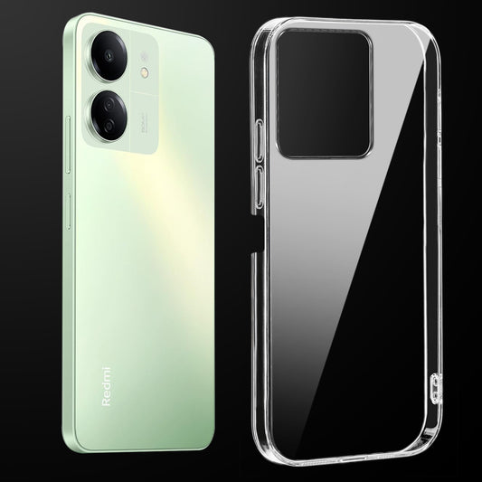 Crystal Clear Hard Anti-Yellow Transparent Back Cover Case For Redmi 13C 4G
