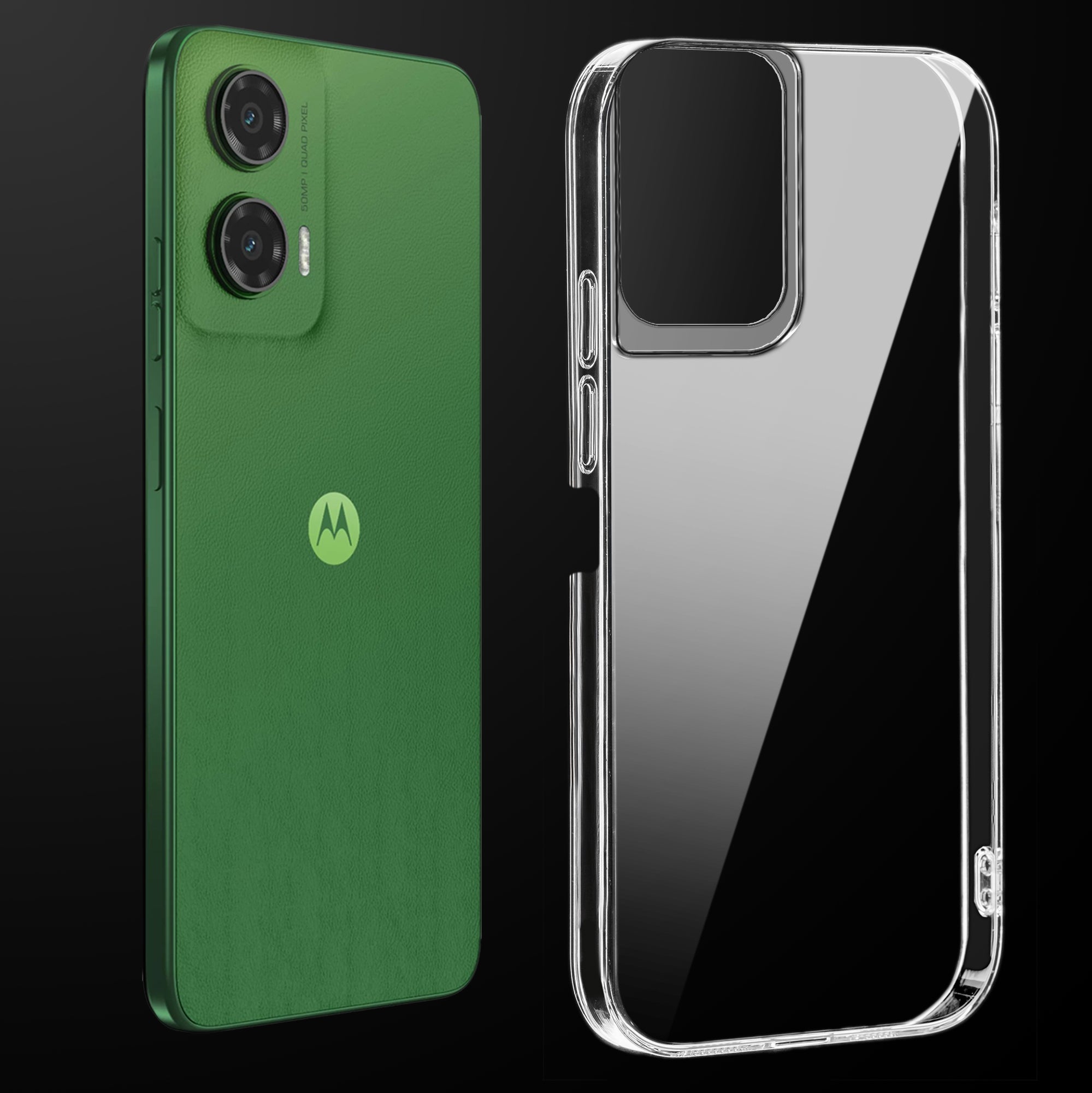 Crystal Clear Hard Back Anti-Yellowing Phone Case For Motorola Moto G45