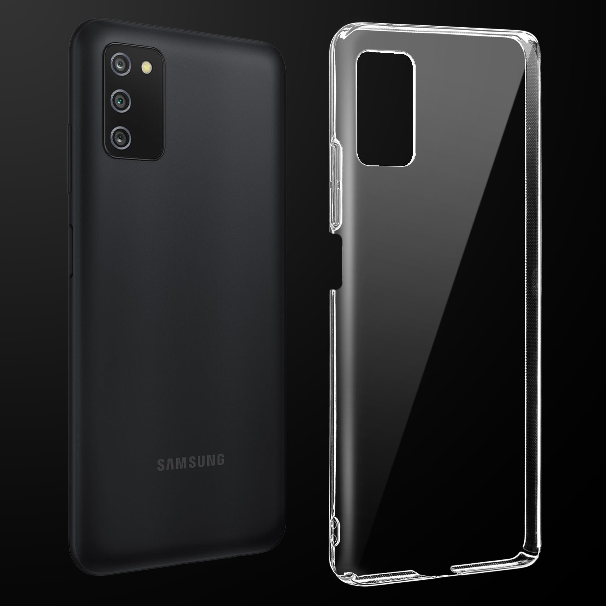 Crystal Clear Hard Back Anti-Yellowing Phone Case For Samsung A02s