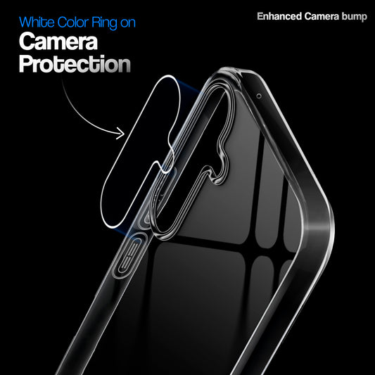 Crystal Clear Anti-Yellow Transparent Back Cover Case With Camera Ring Protection for Samsung S23 FE 5G