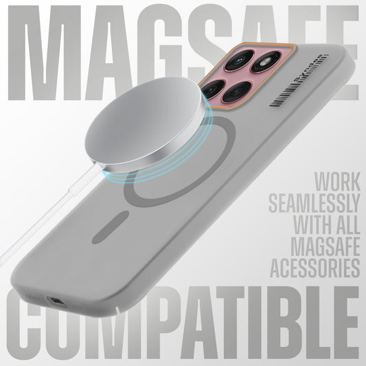 Elegant Colorful Frosted Matte Back With MagSafe Support Back Case For Motorola Moto Edge 60 Fusion 5G