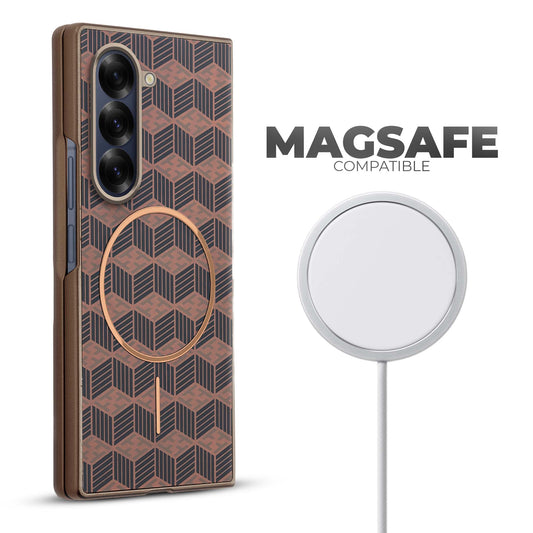 Flexible TPU Back Cover for Samsung Z Fold 6 with MagSafe Support & Unique Printed Designs