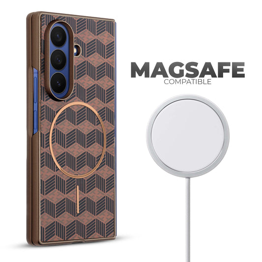 Flexible TPU Back Cover for Samsung Z Fold 7 with MagSafe Support & Unique Printed Designs