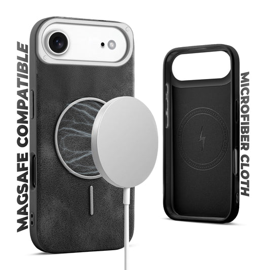Elite PU Leather Case for Apple iPhone 17 Air , Hard Shell with Soft Inner Fabric & MagSafe Support