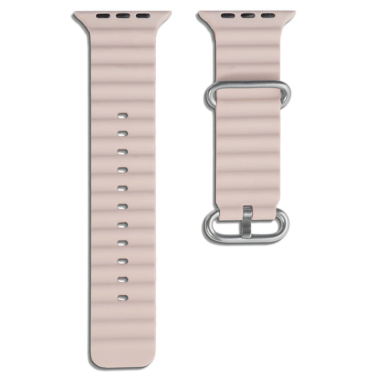Silicone Ocean Loop Strap for - Apple Watch 45mm  - Peach