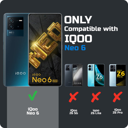 Crystal Clear Hard Back Anti-Yellowing Phone Case For iQOO Neo 6 5G