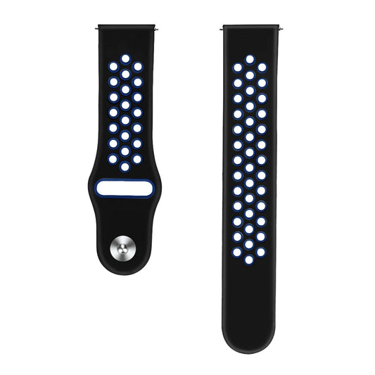 Comfort Fit Breathable Dotted Dual-Tone Silicone Watch Strap - (Only Strap)