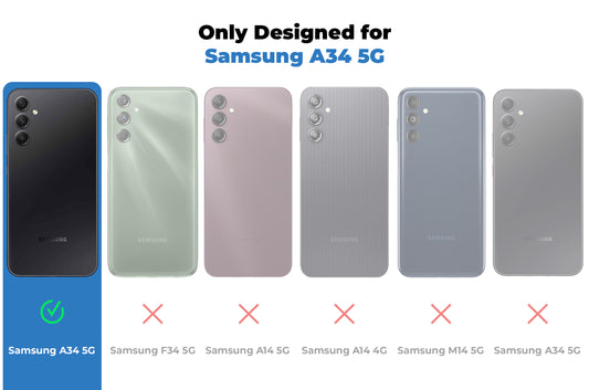 Premium Acrylic Transparent Back Cover for Samsung A34 5G