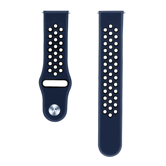Silicone Watch Strap With Breathable Dotted Dual-Tone Compatible With 22 MM Compatible with Samsung Galaxy Watch 3 45mm/ Galaxy Watch 46mm/Gear S3 Classic/Frontier Compatible All 22MM Watches