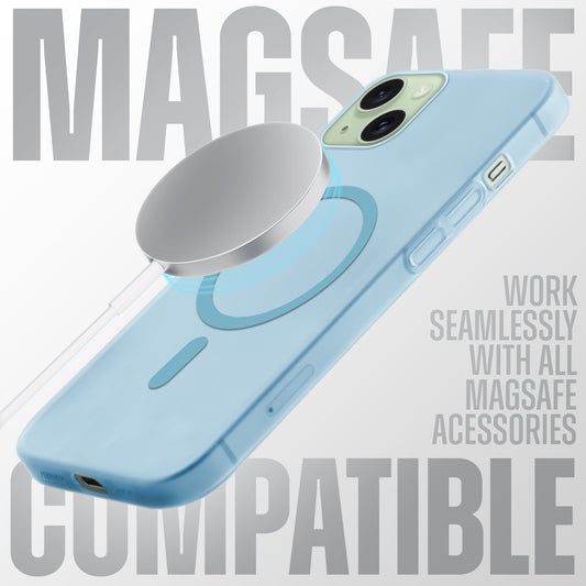 Sleek Frosted Matte Hard Case with MagSafe Support For Apple iPhone 15 Plus