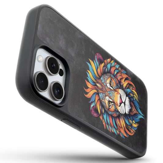 Silicone Textured Frame Printed Hard Back Case For Apple iPhone 14 Pro With Raised Camera Bumper