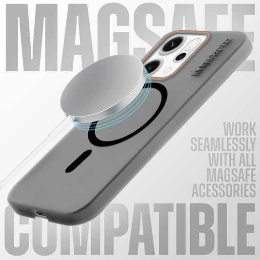 Elegant Colorful Frosted Matte Back With MagSafe Support Back Case For Oppo Reno 14 Pro 5G