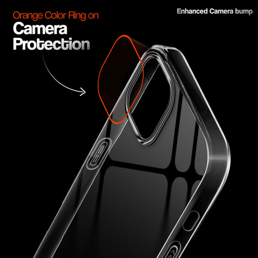 Crystal Clear Colorful Camera Ring Back Case for Apple iPhone 14