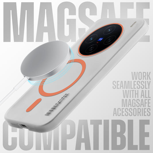 New Elegant Frosted Matte Slim Back With MagSafe Support Back Case For Vivo X200 5G