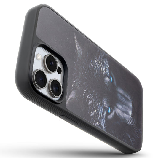 Silicone Textured Frame Printed Hard Back Case For Apple iPhone 15 Pro Max With Raised Camera Bumper