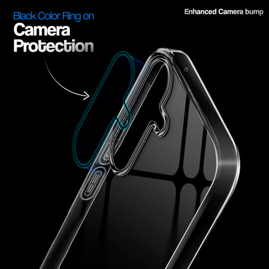 Crystal Clear Colorful Camera Ring Back Case for Samsung S24 FE 5G