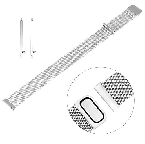 Elegant Metal Adjustable Loop Magnetic Strap for Watch Compatible With 20 MM Watch Strap Compatible with Galaxy Watch 7/Galaxy Watch 4 Strap 44mm 40mm /Galaxy Watch 5/Watch 5 Pro/Watch 3 41mm/Active 2 Band(Only Strap)