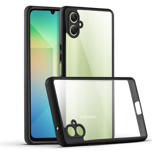 Premium Silicon Soft Framed Case with Clear Back Cover For Samsung A06 5G