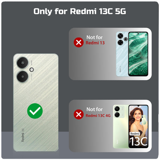 Crystal Clear Premium Shiny Edges Hard Back Case For Redmi 13C 5G