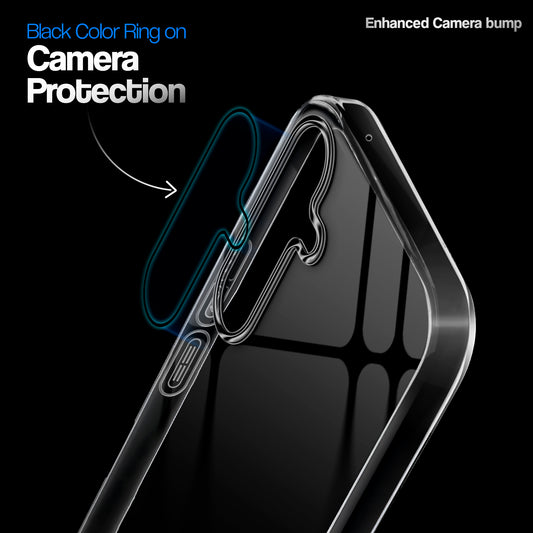 Crystal Clear Anti-Yellow Transparent Back Cover Case With Camera Ring Protection for Samsung S23 FE 5G