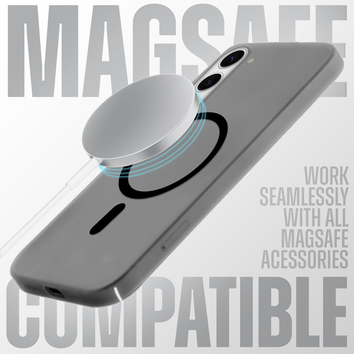 Frosted Slim Wireless Charging Support Case For Samsung S23 5G