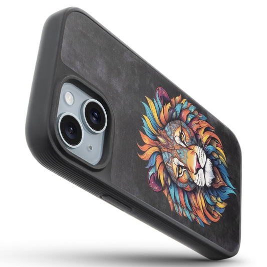 Silicone Textured Frame Printed Hard Back Case For Apple iPhone 14 With Raised Camera Bumper