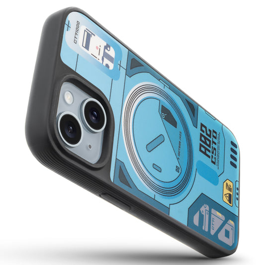 Silicone Textured Frame Printed Hard Back Case For Apple iPhone 14 With Raised Camera Bumper
