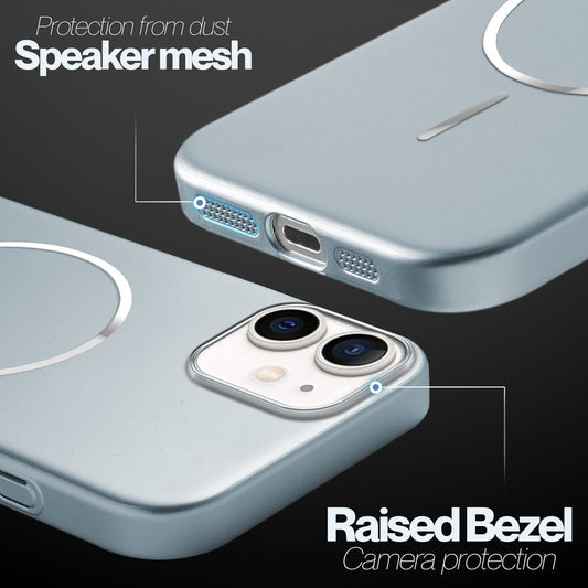 Slim Metallic Texture Wireless Charging MagSafe Case for Apple iPhone 12