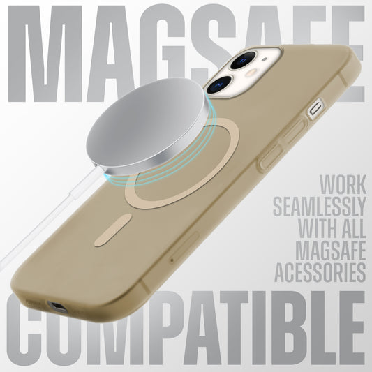 Sleek Frosted Matte Hard Back Cover With MagSafe Compatible Back Case for Apple iPhone 12