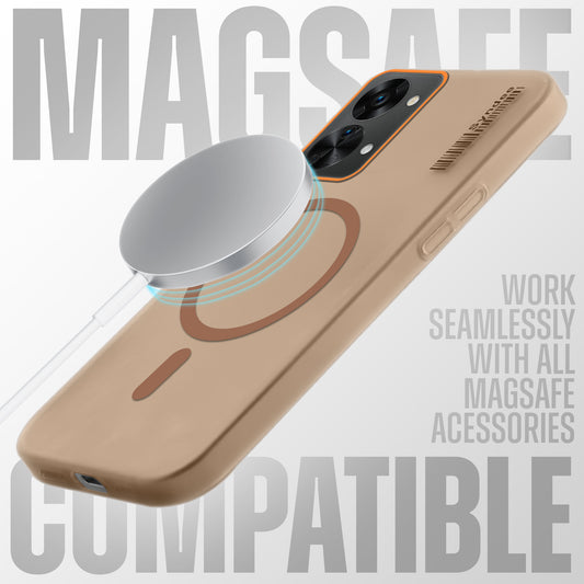 Elegant Colorful Frosted Matte Back With MagSafe Support Back Case For OnePlus Nord 2T 5G