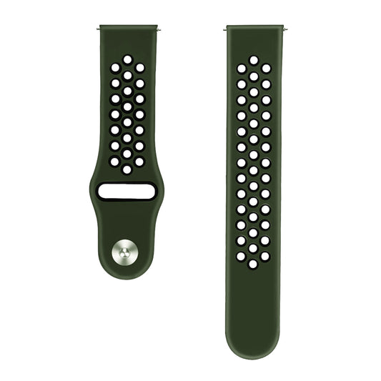 Silicone Watch Strap With Breathable Dotted Dual-Tone Compatible With 22 MM Compatible with Samsung Galaxy Watch 3 45mm/ Galaxy Watch 46mm/Gear S3 Classic/Frontier Compatible All 22MM Watches