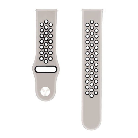 Comfort Fit Breathable Dotted Dual-Tone Silicone Watch Strap - (Only Strap)