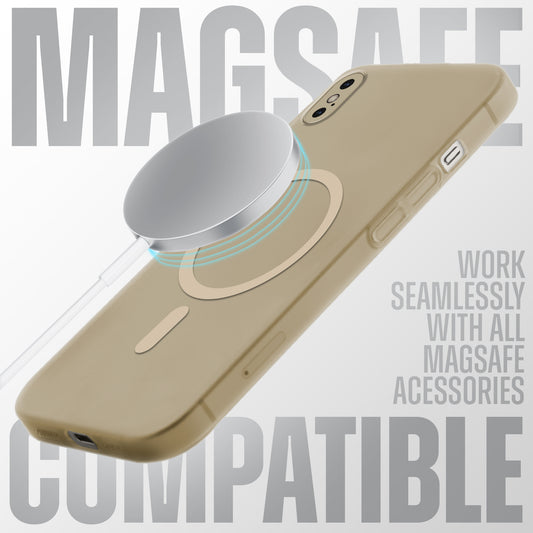 Sleek Frosted Matte Hard Back Cover With MagSafe Compatible Back Case for Apple iPhone XS Max