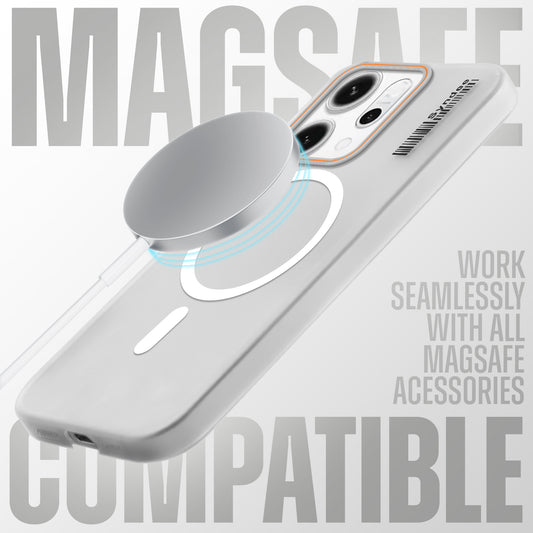 Elegant Colorful Frosted Matte Back With MagSafe Support Back Case For Oppo Reno 14 Pro 5G