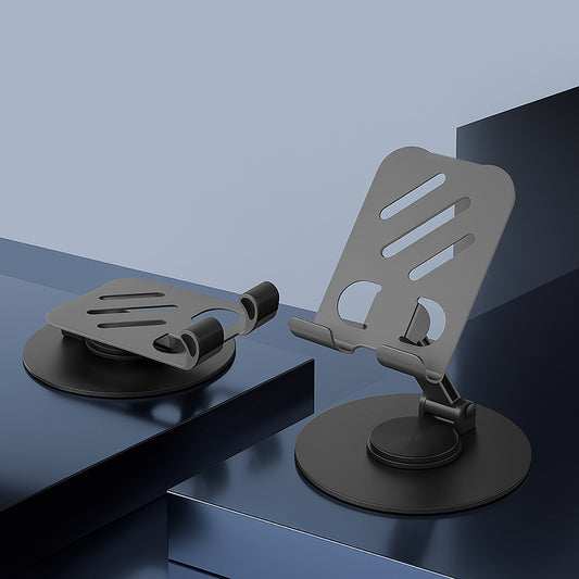 Collapsible Telescopic Bracket Stand for Mobile & Tablet, 90° Adjustable Angle, 360° Rotatable, Carbon Steel