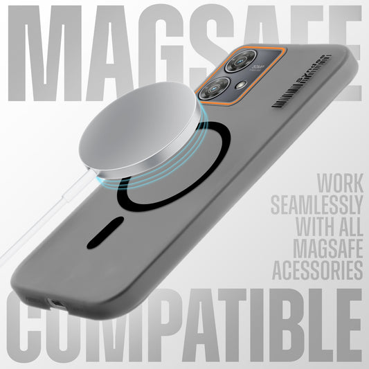 Elegant Colorful Frosted Matte Back With MagSafe Support Back Case For Motorola Moto Edge 40 Neo 5G