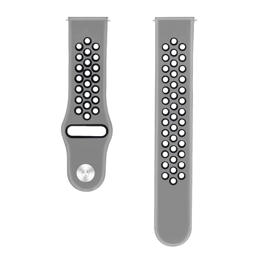 Comfort Fit Breathable Dotted Dual-Tone Silicone Watch Strap - (Only Strap)