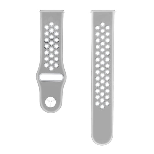 Silicone Watch Strap With Breathable Dotted Dual-Tone Compatible With 24 MM Only