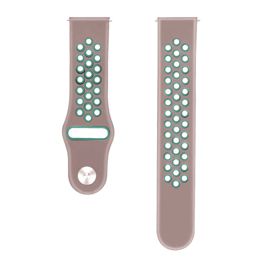 Comfort Fit Breathable Dotted Dual-Tone Silicone Watch Strap - (Only Strap)