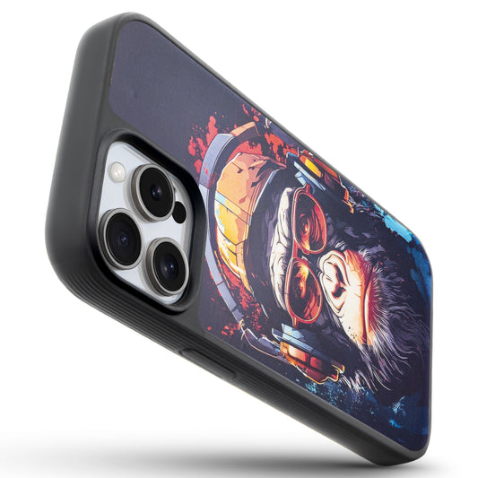 Silicone Textured Frame Printed Hard Back Case For Apple iPhone 15 Pro Max With Raised Camera Bumper