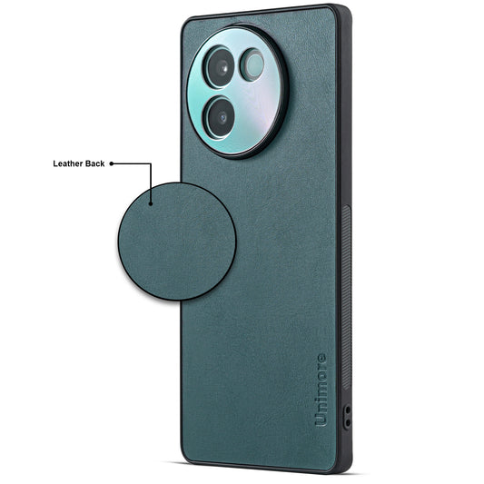 Unimore Leather Hard Case with Shiny Camera Protection For Vivo V30e 5G