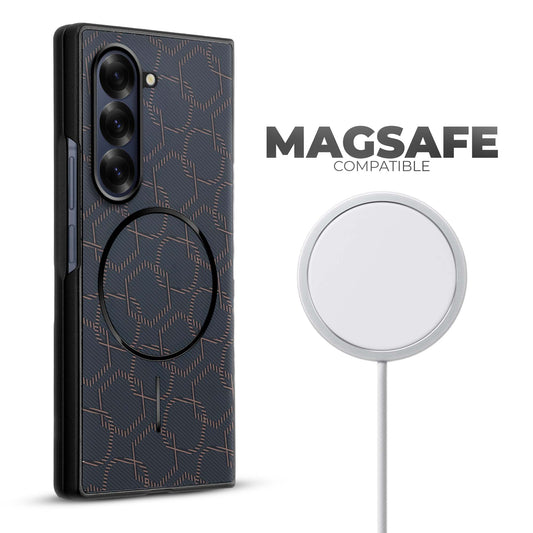 Flexible TPU Back Cover for Samsung Z Fold 6 with MagSafe Support & Unique Printed Designs